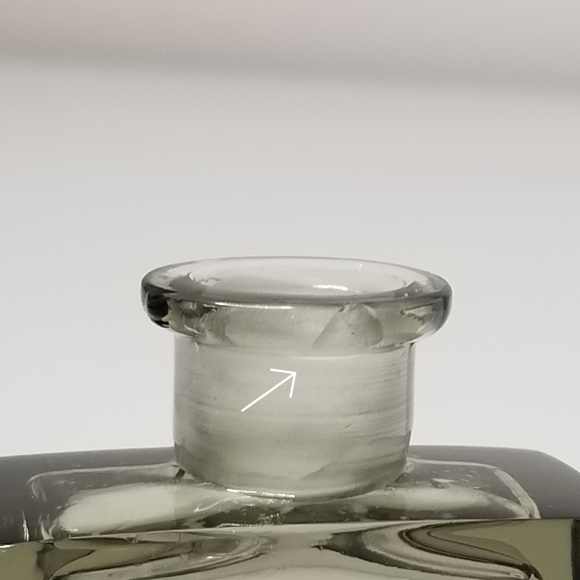 Vintage Art‎ Deco Smoked Glass Perfume Bottle With Tall Ornate Glass Stop… - Picture 8 of 13